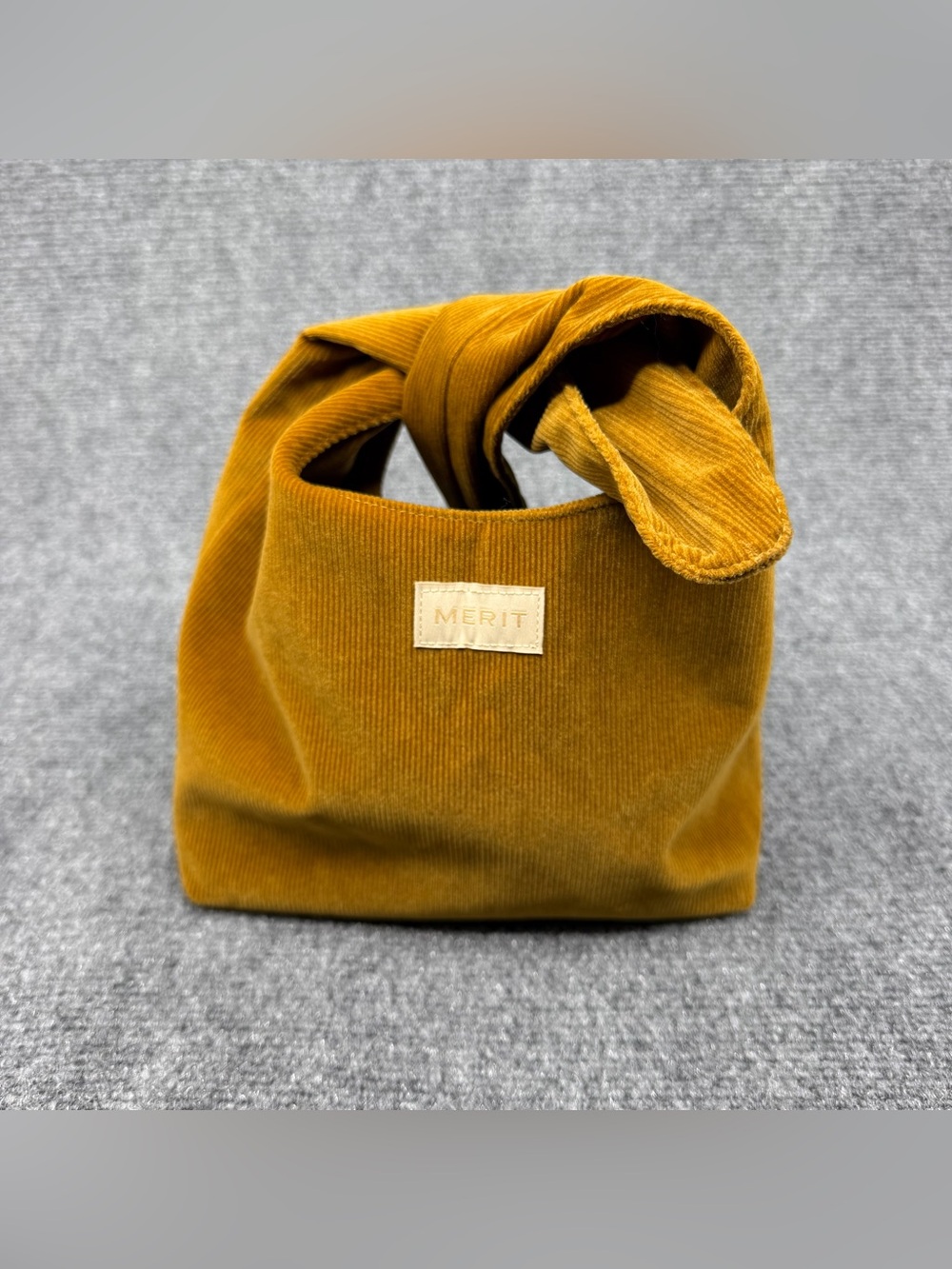 MERIT Signature Makeup Bag Corduroy Mustard